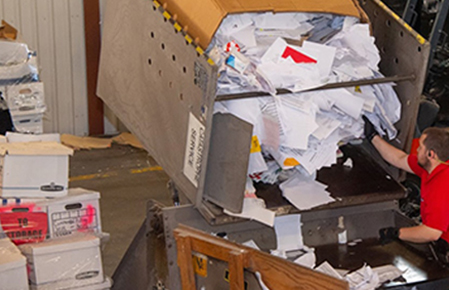 Take advantage of our off-site shredding service!